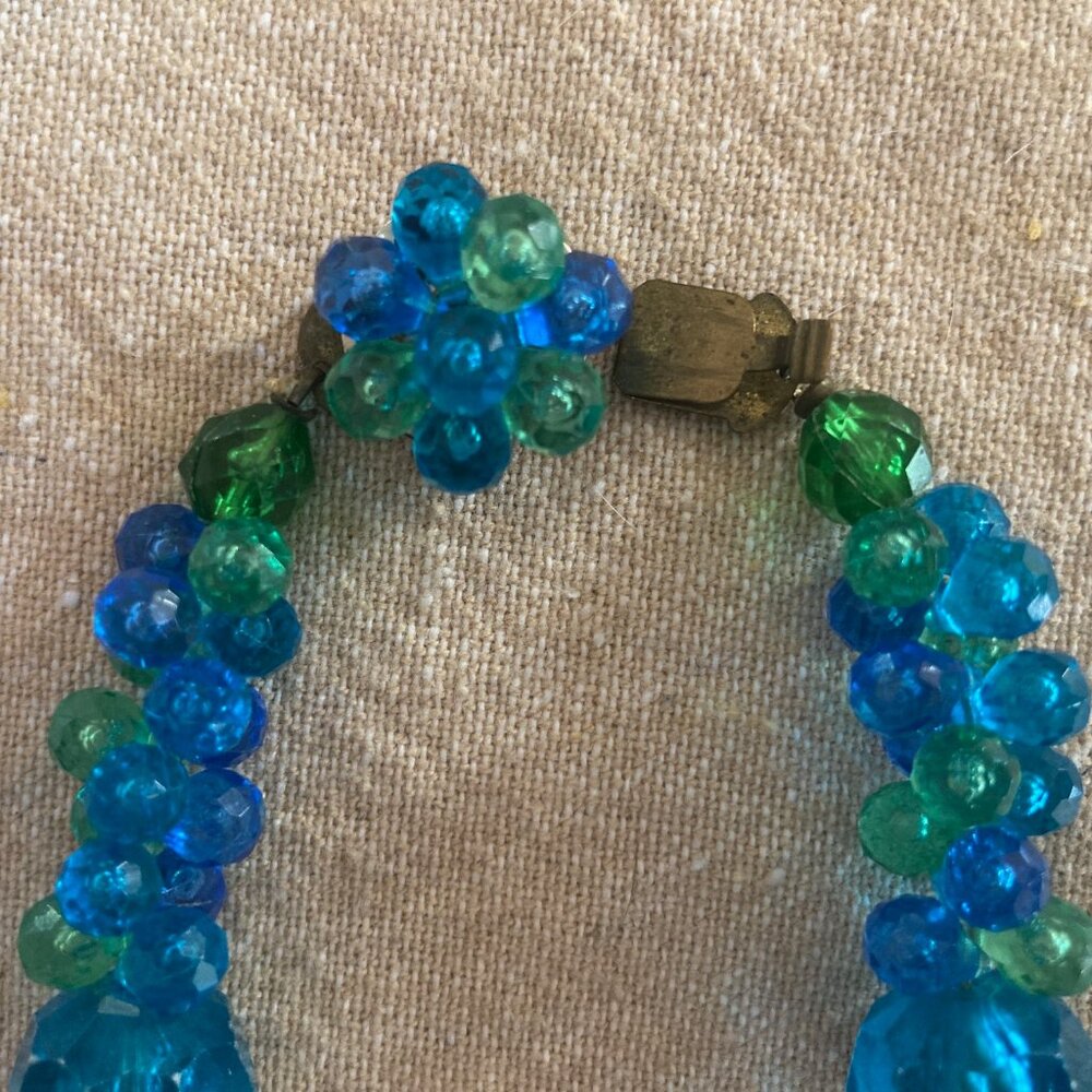 Vintage West Germany Bead Cluster Necklace - Picture 4 of 16